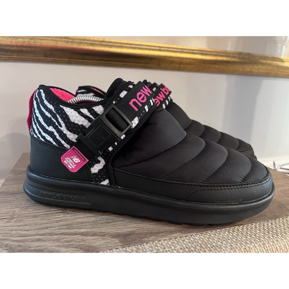 New Balance Womens 8 CaRaVaN Moc Zebra Slipper Sneaker Shoes Black Pink W1